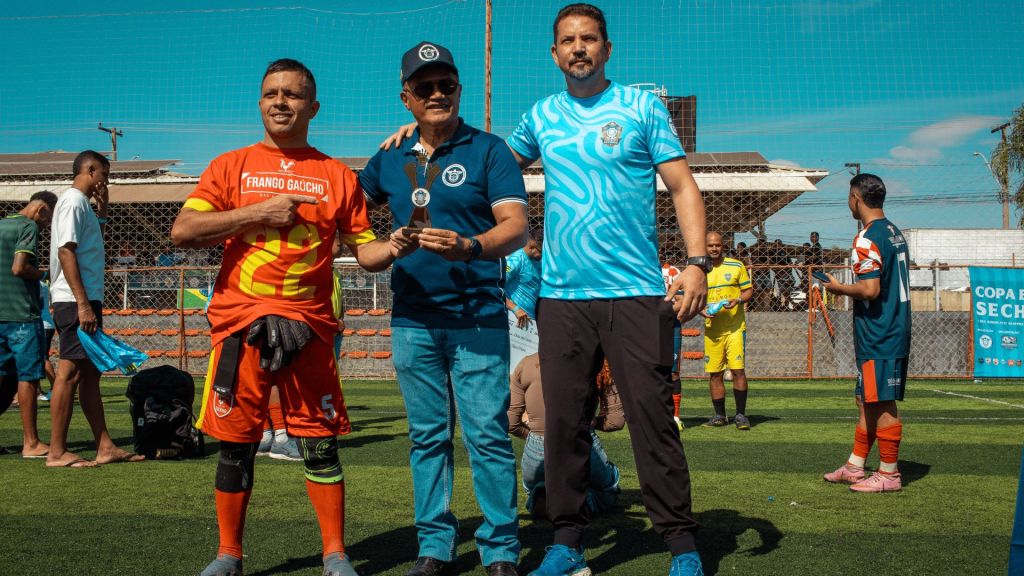 Prêmio goleiro menos vazado na final da Copa Bares Sechseg 2026.